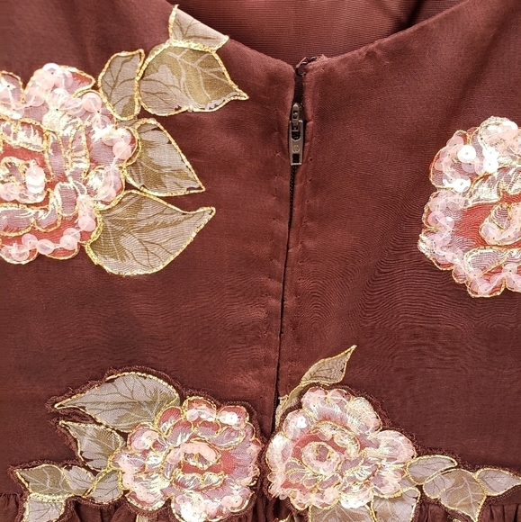 Ruben Panis Dress Vintage 1980's Silk Chiffon Gown - Picture 14 of 16